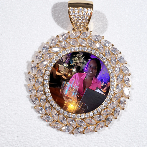 Large 3D Wheat Ear Custom Picture Pendant