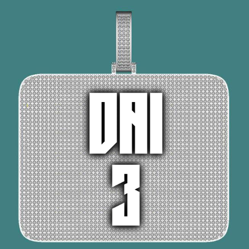 CUSTOM LETTER NECKLACE 3D BIG SQUARE