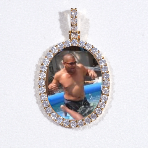 3D Oval Custom Picture Pendant
