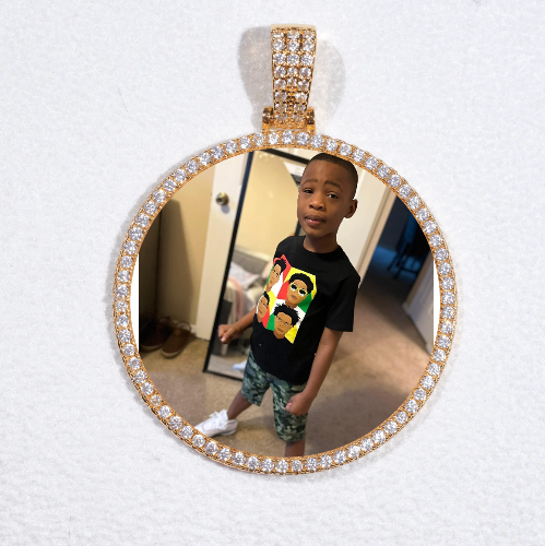 MEDIUM 3D CIRCLE CUSTOM PICTURE PENDANT
