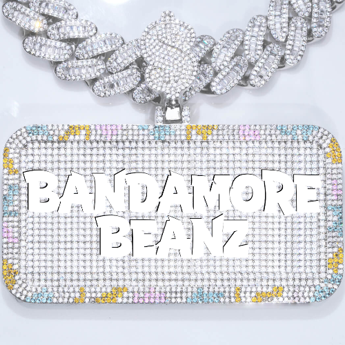 CUSTOM LETTER NECKLACE 3D COLORFUL SQUARE
