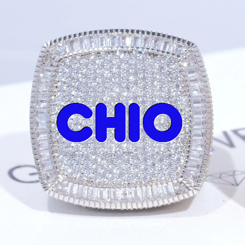 CUSTOM LETTER 3D ICED RING