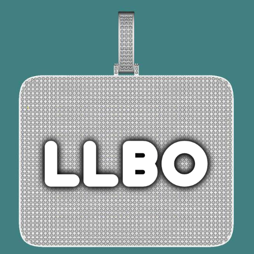 CUSTOM LETTER NECKLACE 3D BIG SQUARE