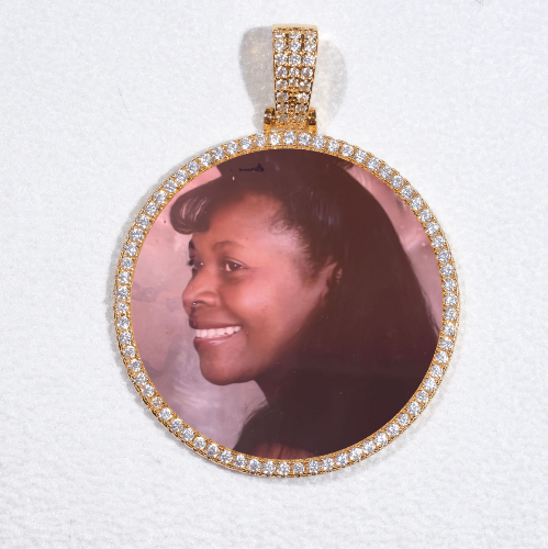 MEDIUM 3D CIRCLE CUSTOM PICTURE PENDANT