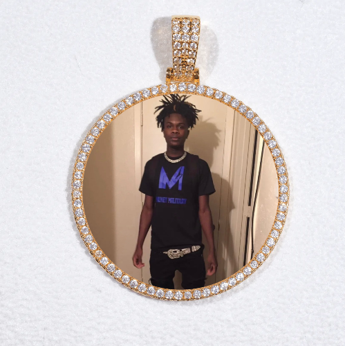 MEDIUM 3D CIRCLE CUSTOM PICTURE PENDANT