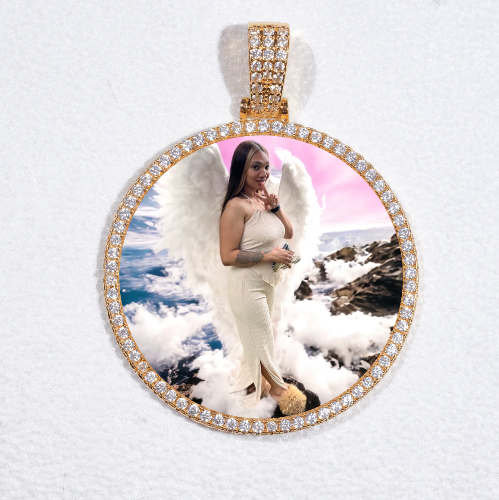 MEDIUM 3D CIRCLE CUSTOM PICTURE PENDANT