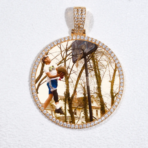 MEDIUM 3D CIRCLE CUSTOM PICTURE PENDANT