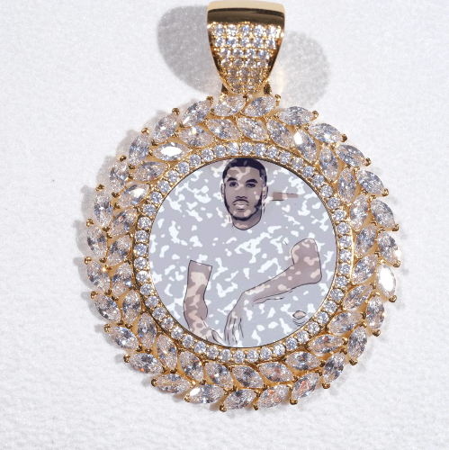 Large 3D Wheat Ear Custom Picture Pendant