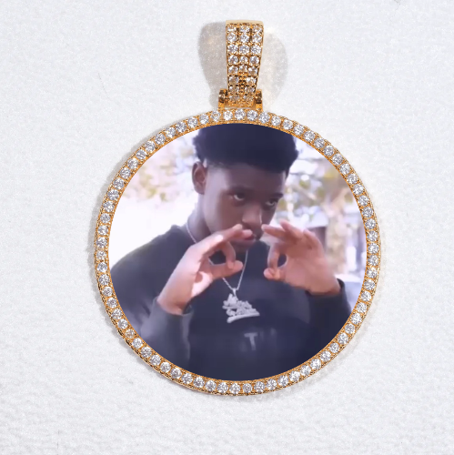 MEDIUM 3D CIRCLE CUSTOM PICTURE PENDANT