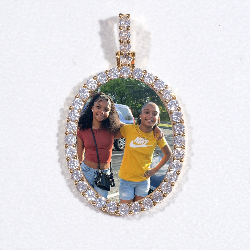 3D Oval Custom Picture Pendant