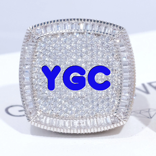 CUSTOM LETTER 3D ICED RING