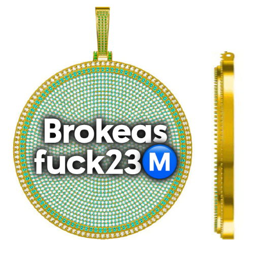 CUSTOM LETTER NECKLACE 3D BIG DISC