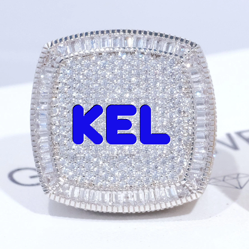 CUSTOM LETTER 3D ICED RING