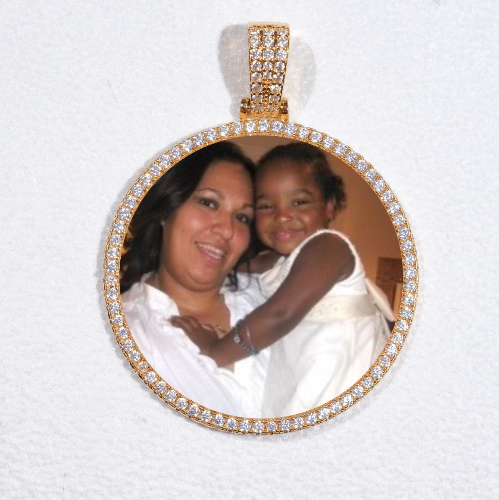 MEDIUM 3D CIRCLE CUSTOM PICTURE PENDANT