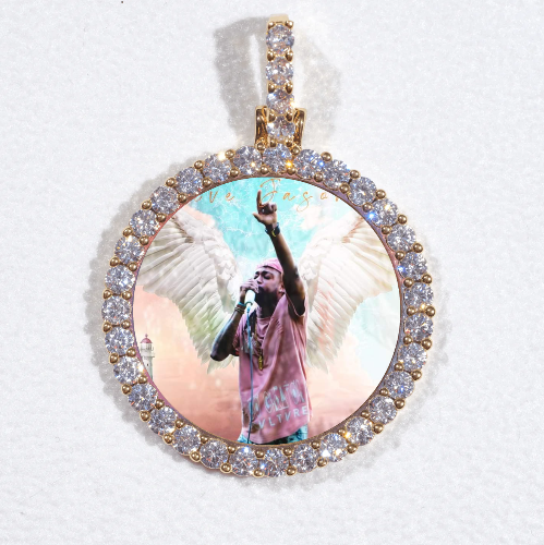 3D CIRCLE CUSTOM PICTURE PENDANT SMALL SIZE