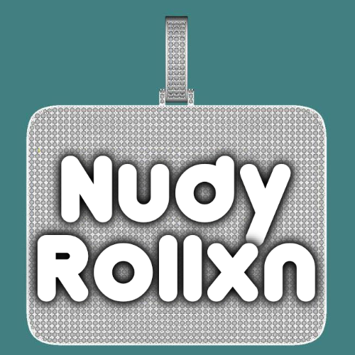 CUSTOM LETTER NECKLACE 3D BIG SQUARE
