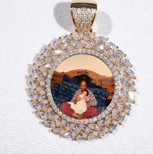 Large 3D Wheat Ear Custom Picture Pendant