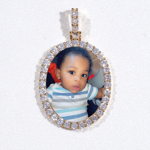 3D Oval Custom Picture Pendant