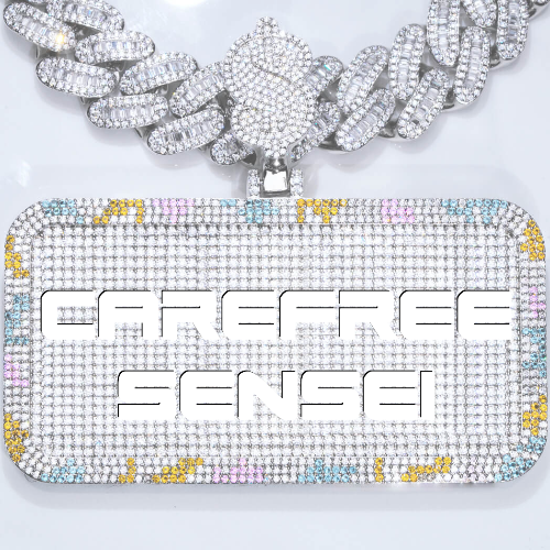 CUSTOM LETTER NECKLACE 3D COLORFUL SQUARE