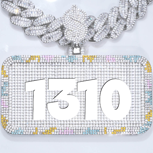 CUSTOM LETTER NECKLACE 3D COLORFUL SQUARE