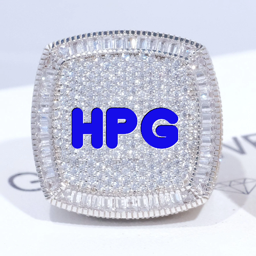 CUSTOM LETTER 3D ICED RING