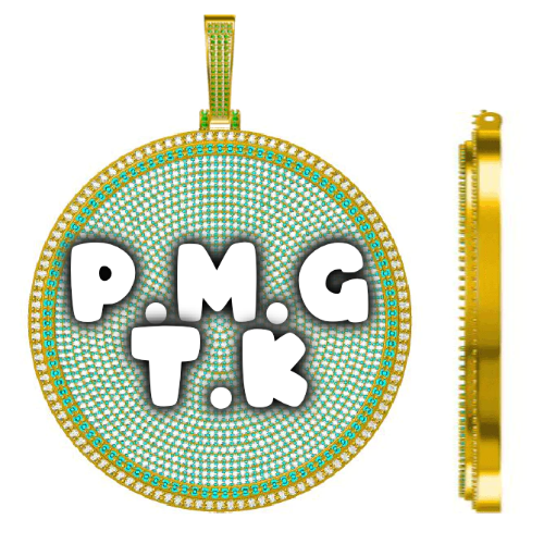 CUSTOM LETTER NECKLACE 3D BIG DISC