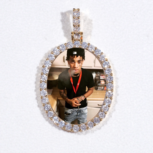 3D Oval Custom Picture Pendant