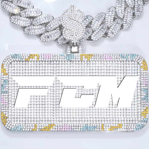 CUSTOM LETTER NECKLACE 3D COLORFUL SQUARE