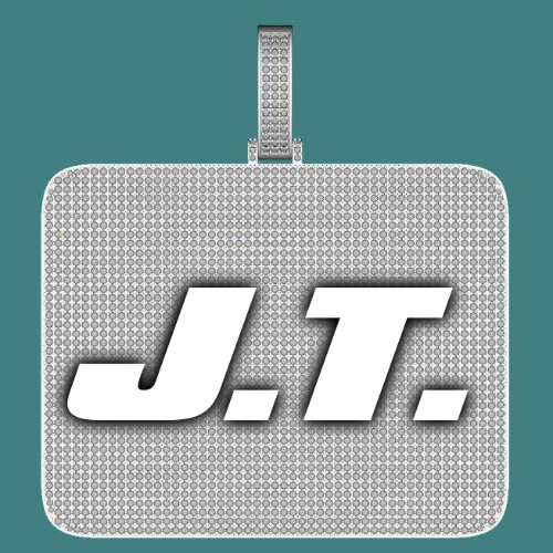 CUSTOM LETTER NECKLACE 3D BIG SQUARE