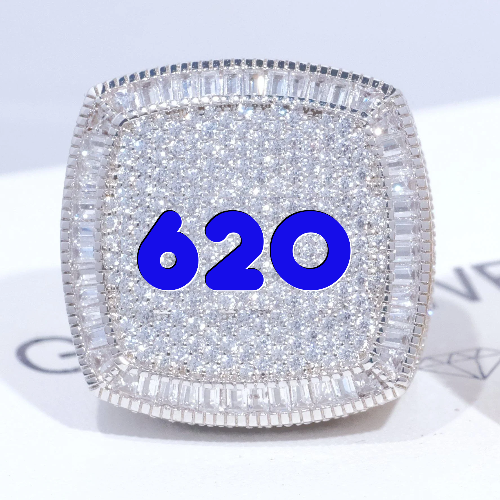 CUSTOM LETTER 3D ICED RING