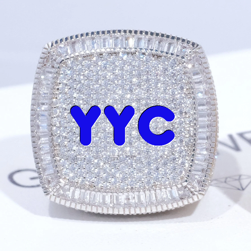 CUSTOM LETTER 3D ICED RING