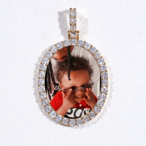 3D Oval Custom Picture Pendant