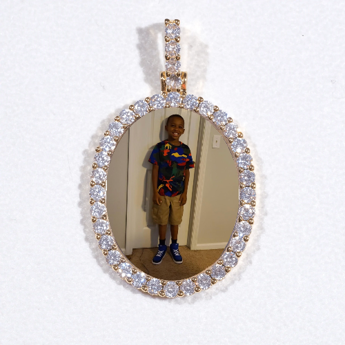 3D Oval Custom Picture Pendant