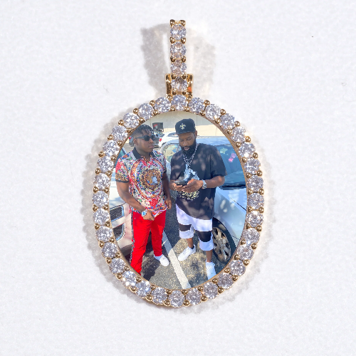 3D Oval Custom Picture Pendant