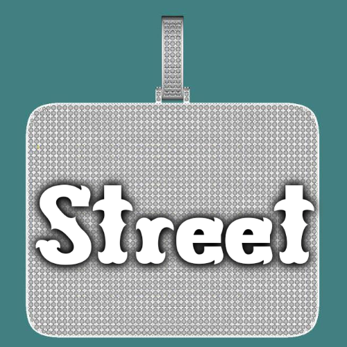 CUSTOM LETTER NECKLACE 3D BIG SQUARE