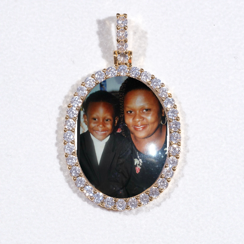 3D Oval Custom Picture Pendant