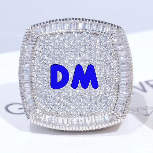 CUSTOM LETTER 3D ICED RING