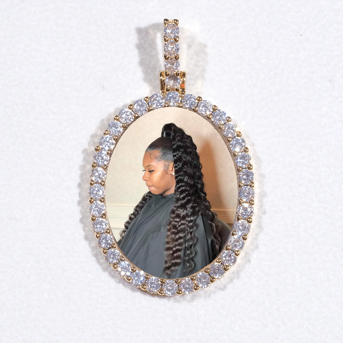3D Oval Custom Picture Pendant