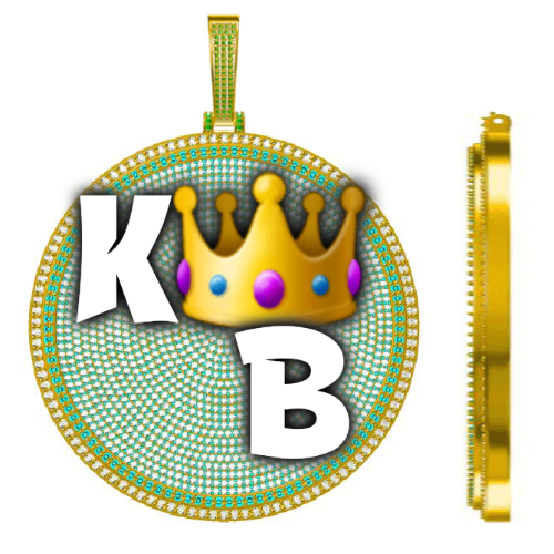 CUSTOM LETTER NECKLACE 3D BIG DISC