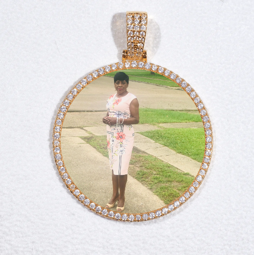MEDIUM 3D CIRCLE CUSTOM PICTURE PENDANT