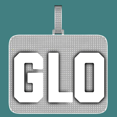 CUSTOM LETTER NECKLACE 3D BIG SQUARE