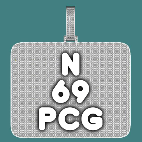 CUSTOM LETTER NECKLACE 3D BIG SQUARE