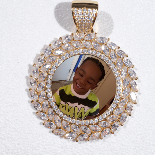 Large 3D Wheat Ear Custom Picture Pendant