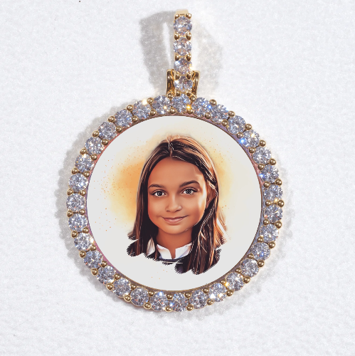 3D CIRCLE CUSTOM PICTURE PENDANT SMALL SIZE