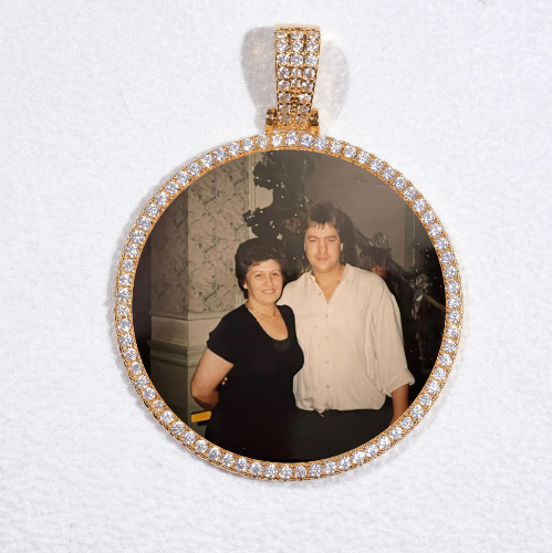 MEDIUM 3D CIRCLE CUSTOM PICTURE PENDANT