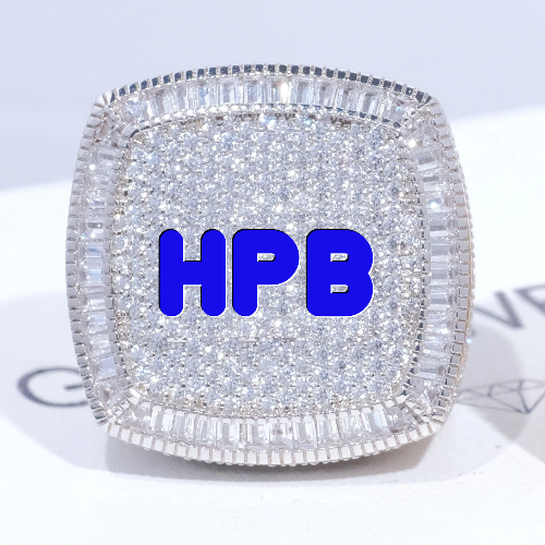 CUSTOM LETTER 3D ICED RING