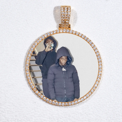MEDIUM 3D CIRCLE CUSTOM PICTURE PENDANT