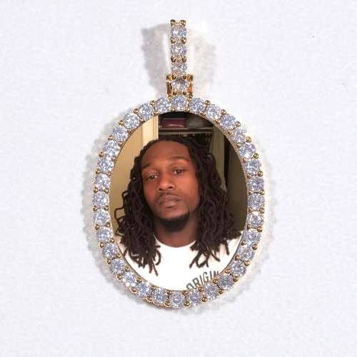 3D Oval Custom Picture Pendant