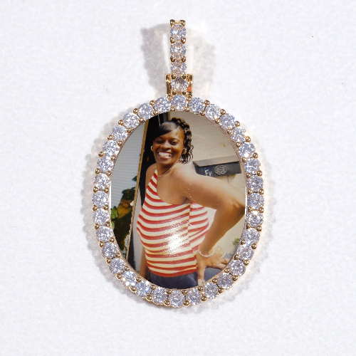 3D Oval Custom Picture Pendant