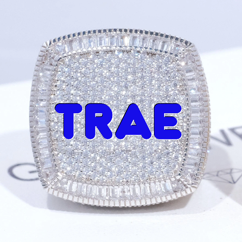 CUSTOM LETTER 3D ICED RING